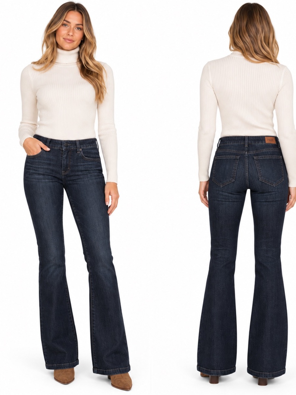 PAIGE Dark Wash Bootcut Jeans Size 27 Y2K Flare Denim EUC